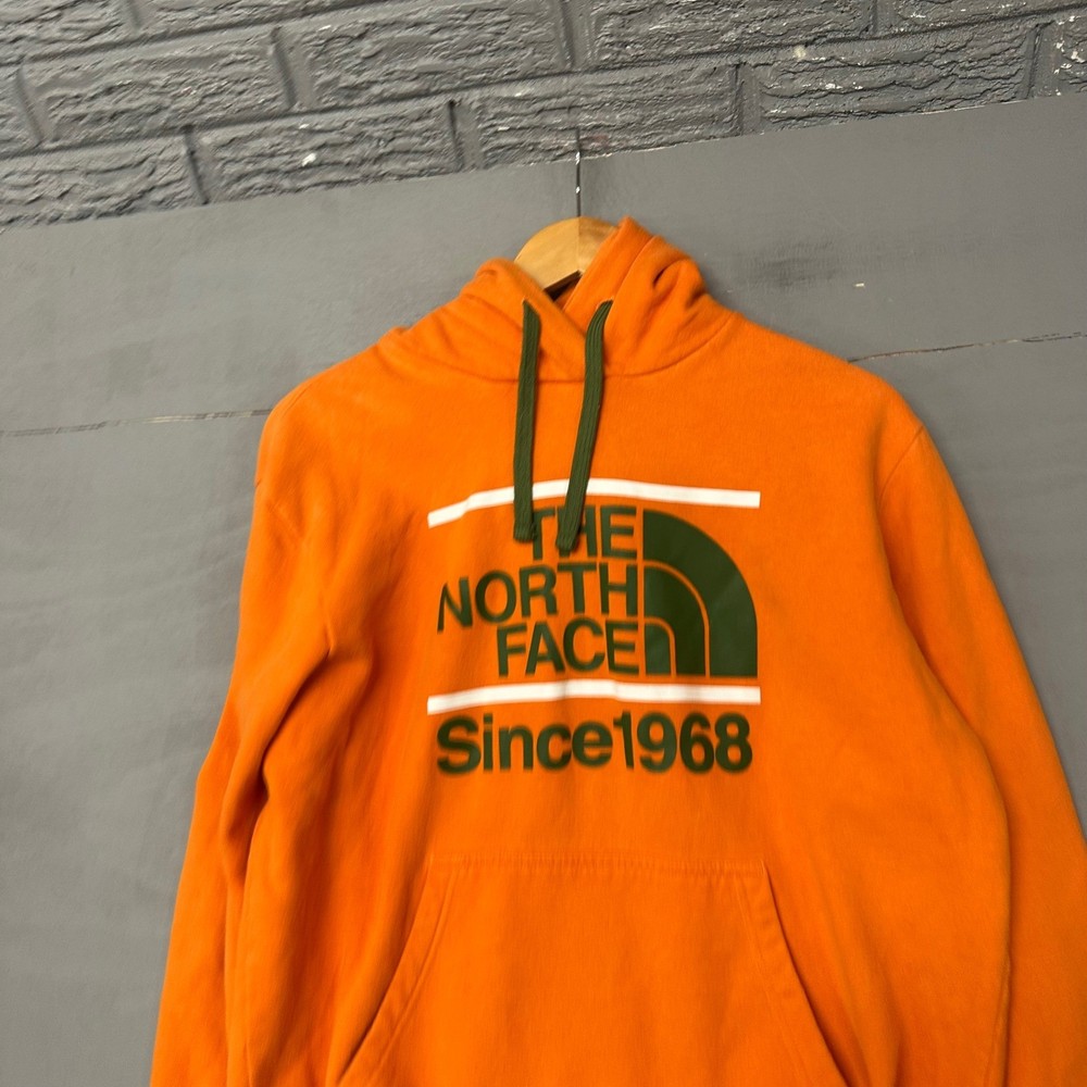 The North Face Mens Orange Since 1968 Graphic Pullover Hoodie Sweatshirt Large