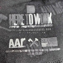 All American Roughneck HWMF Hoodie Washed Black All Over Print Pullover Mens M