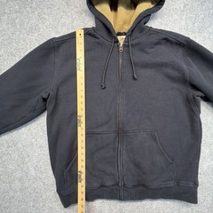 L.L. Bean Hoodie Mens L Black Katahdin Iron Works Sherpa Lined Full Zip Heavy