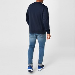 Slazenger Men Fleece Crew Neck Sweatshirt Jumper Sweater XS S M L XL 2XL 3XL 4XL