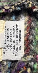 Gypsy Baja Hoodie One Size Multicolor Woven Drug Rug Hippie Boho Pullover Nepal