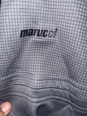 Marucci Baseball Gray Hoodie Sweatshirt With Pockets Fleece Lined Mens L EUC