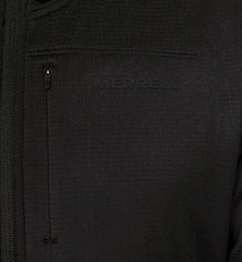Merrell Men’s Full Zip Hoodie L, Grid Fleece Jacket Moisture Wicking Stretch NEW