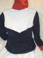 United States Baseball Hoodie Size L – Red/White/Navy Blue – Used Colorblock