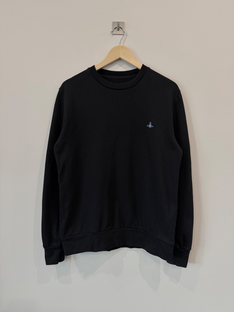 Vivienne Westwood Sweatshirt Orb Logo Black Basic Pullover Men’s Size S