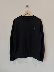 Vivienne Westwood Sweatshirt Orb Logo Black Basic Pullover Men’s Size S