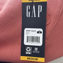Gap Men’s Relaxed Fit Super Soft Waffle Henley Hoodie Size M