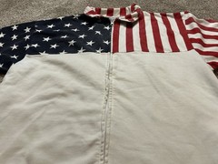 ESY Sweatshirt Men XL American Flag Full-Zip with 8 Sewn Vietnam Veteran Patches