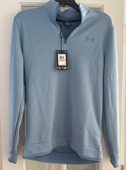 NWT Under Armour Storm 1/4 Zip Golf Pullover Sweatshirt Blue Smoke RV $75 Men S