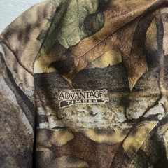 White Water Hunting Camo Hoodie Jacket Men’s Size XL Advantage Timber Vintage