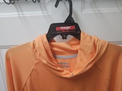NWT WRANGLER RIGGS XXL WORKWEAR MICROFIBER ORANGE LONG SLEEVE HOODIE SPF 50