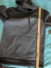 LEG3ND Outdoor Men’s Blue Black Fleece Pullover Hoodie Long Sleeve Medium or Sm