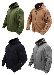 Tactical Recon Fleece Jacket Army Hoodie Security Police Hoody Combat Full Zip