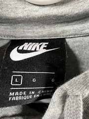 Nike Large Mens Hoodie Gray Long Sleeve Cotton Jersey Pullover Sweatshirt