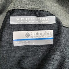 Columbia Men Sweatshirt L Gray Omni-Wick Activewear Gorpcore Logo Zipper Long
