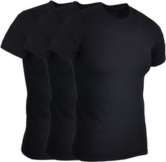 BILLIONHATS 3 Pack Mens Cotton Short Sleeve Lightweight T-Shirts (XXX-Large)