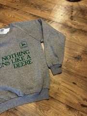 Vintage 80s John Deere Nothing Runs Like a Deere Crewneck Sweatshirt Size Large