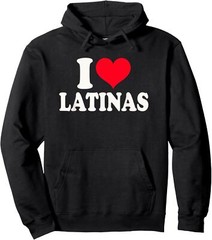 1PC Unisex Design Hooded Sweatshirt I Love Latinas Heart Cool Couple Outfit Top❀