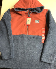 Hurley Men’s Half Zip Sherpa Anorak Hoodie Long Sleeve, Size XL NEW
