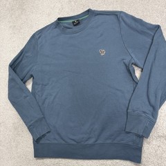 PS Paul Smith Sweatshirt Mens Large Blue Zebra Logo 100% Cotton Crewneck