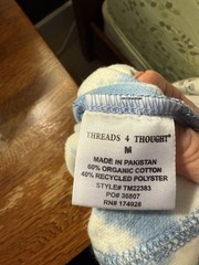 Threads 4 Thought Sustainable Apparel Men’s Blue Tie Dye Hoodie Lightweight
