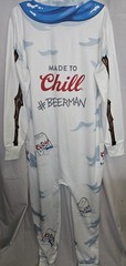 NWOT Coors Light Body Suit Beerman Snowman Holiday Hooded Jumpsuit, Size-Med