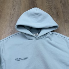 Pangaia Hoodie Mens XXS Light Blue Organic Cotton Recycled Fleece Pullover Logo