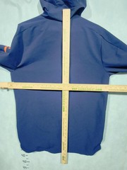 Adidas Hoodie Mens L Blue Pullover 1/4 Zip Hooded Pockets Breathable Lightweight