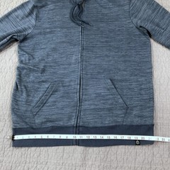 Surplus Hoodie Men 2XL Blue Full Zip Fleece Drawstring Hood Kangaroo Pockets