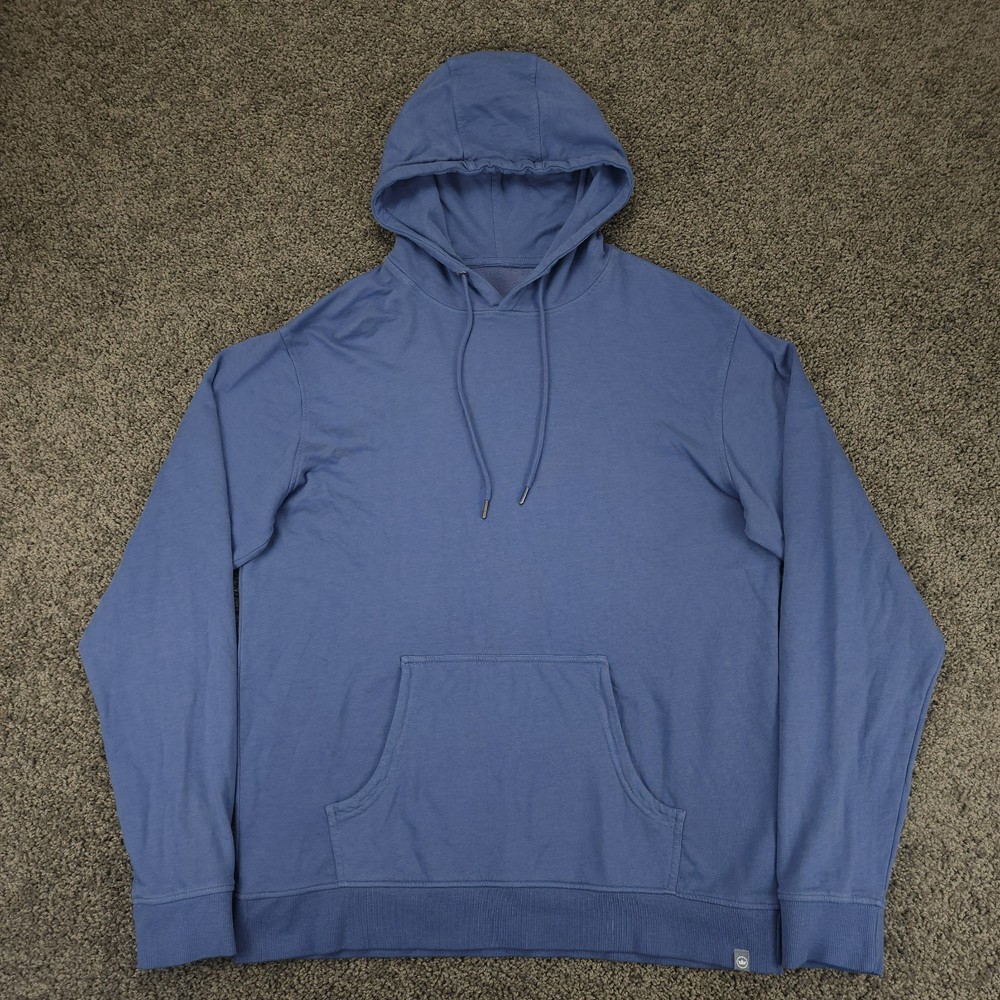Peter Millar Hoodie Men Medium Blue Lava Wash Performance Pullover Golf Sweater