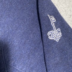 B. Draddy Proctor 1/4 Zip Hoodie Mens L Navy Pima Stretch Pockets Performance