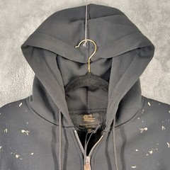 NWT $69 TAILORED REC Apocalypse Fleece Hoodie MEDIUM Pleated Sleeve Hand painted