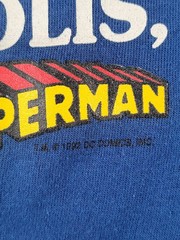 Vintage 90s Superman Sweatshirt Mens Large Blue DC Comics Metropolis USA Made