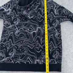 NASA Graphic Hoodie Mens Medium Black Marble Swirl Space Shuttle Retro Logo