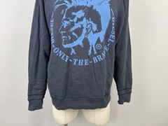Diesel Blue Big Logo Long Sleeve Comfort Men’s Basic Cotton Sweatshirt Sz M