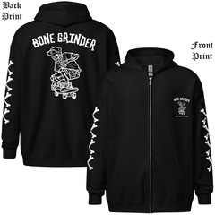 Bone Grinder | Zipper Heavy Hoodie | Old Skool Fearless Skate Culture