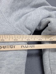 Gap Hoodie Mens Large Gray Sherpa Lined Full Zip Fleece Sweatshirt Logo Pockets