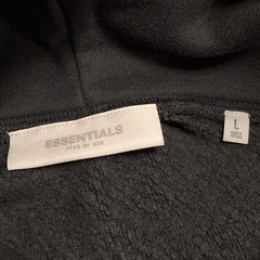 Fear of God Essentials Stretch Limo Black Mens Hoodie Size L Authenticated