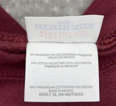 Vtg HANES Men’s XL Sweatshirt Big Buck Deer Embroidery Graphic Crewneck Maroon