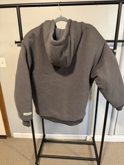 Comfrt Men’s Gray Full Zip heavyweight EUCHoodie w/ Pockets, Cotton Blend Size M