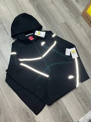 Size Medium – Nike Tech Black Reflective Full-Zip Hoodie & Joggers FREE SHIPPING