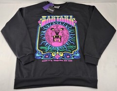 Adult Small Carlos Santana Woodstock 1969 Colorful Lion Print Sweatshirt, Unisex