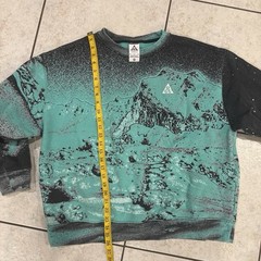 Nike Acg Mountain Crewneck Sweater 100% Cotton Size XL Black