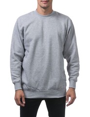 Pro Club Men’s Heavyweight Plain Crew Neck Fleece Pullover Sweatshirt Sweater