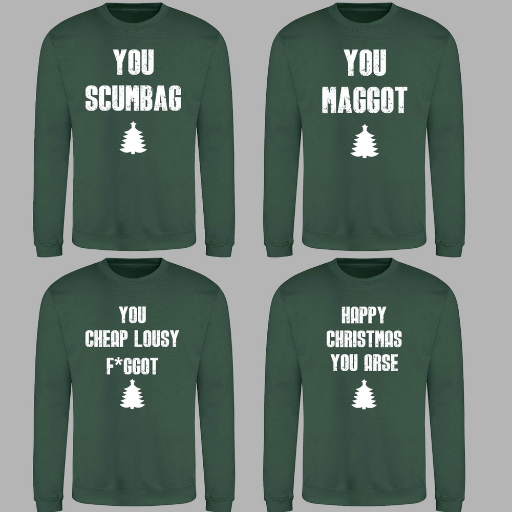 YOU SCUMBAG You Maggot Family Christmas Jumper | Xmas Sweatshirt | Xmas Jumper