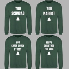 YOU SCUMBAG You Maggot Family Christmas Jumper | Xmas Sweatshirt | Xmas Jumper