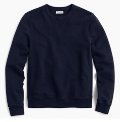 JCREW sweatshirt navy french terry dark blue plain basic crewneck XXL 2XL NWT nr