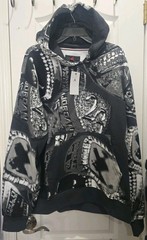 Air Jordan MVP 6 Rings Print AOP Pullover Hoodie NWT Mens Size XL HF9307-045 Blk