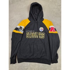 NFL Pittsburgh Steelers Hoodie Mens XL Black Yellow Sweatshirt Football