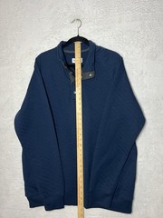 Goodfellow Quilted Pullover Snap Mock Neck Sweatshirt Blue Mens L NWT